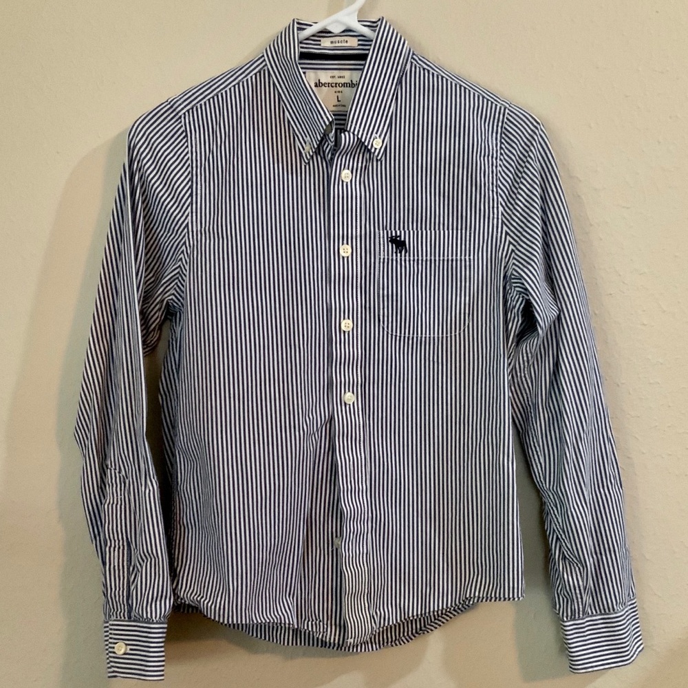 Blue and white stripes shirt